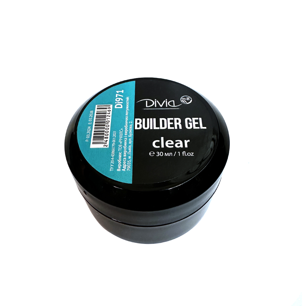Clear Builder Gel Divia - Di971 (30 ml)