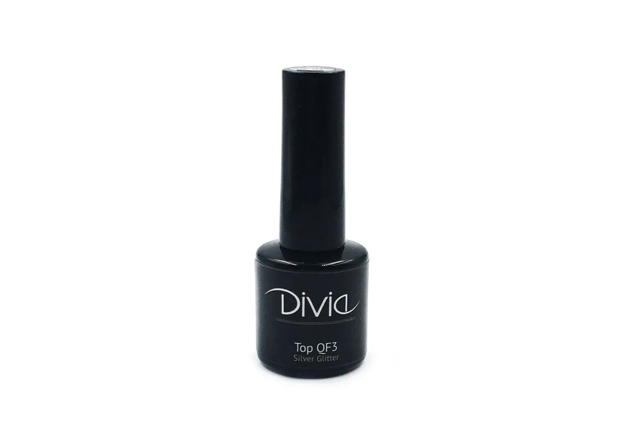 Top coat with glitter Divia 