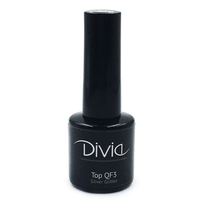 Top coat with glitter Divia 