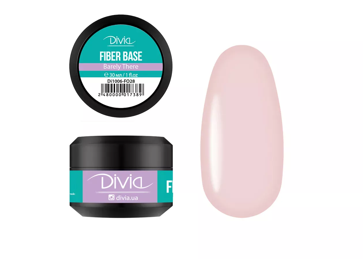Файбер база для нігтів з армуючими волокнами Divia 