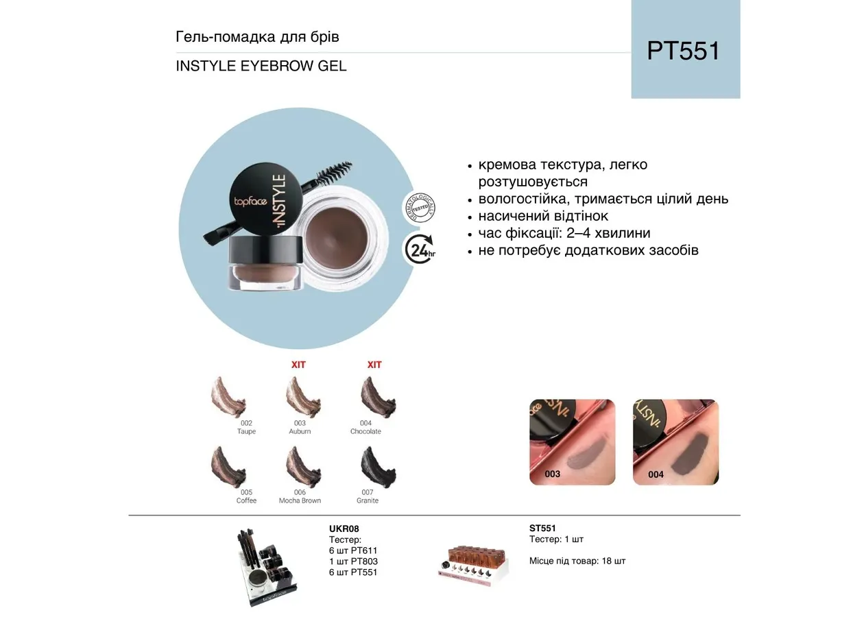 Гель для брів TopFace 