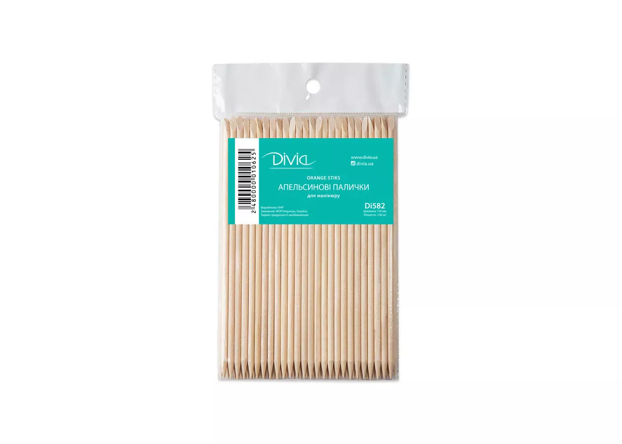 Orange sticks Divia - Di582 (15 cm, 100 pcs)
