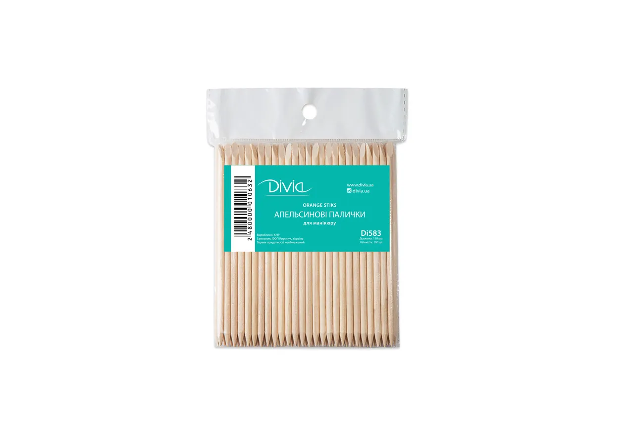 Апельсинові палички Divia - Di583 (11 см, 100 шт)