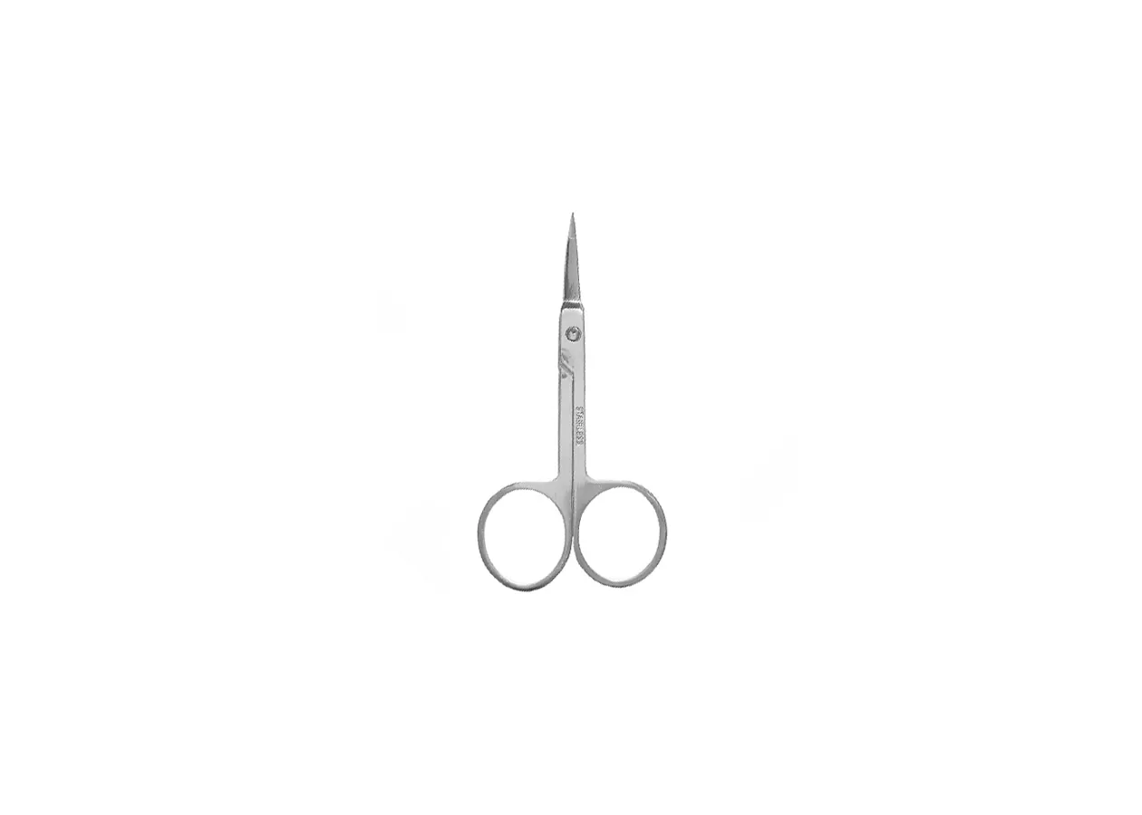 Curved manicure scissors for cuticle 