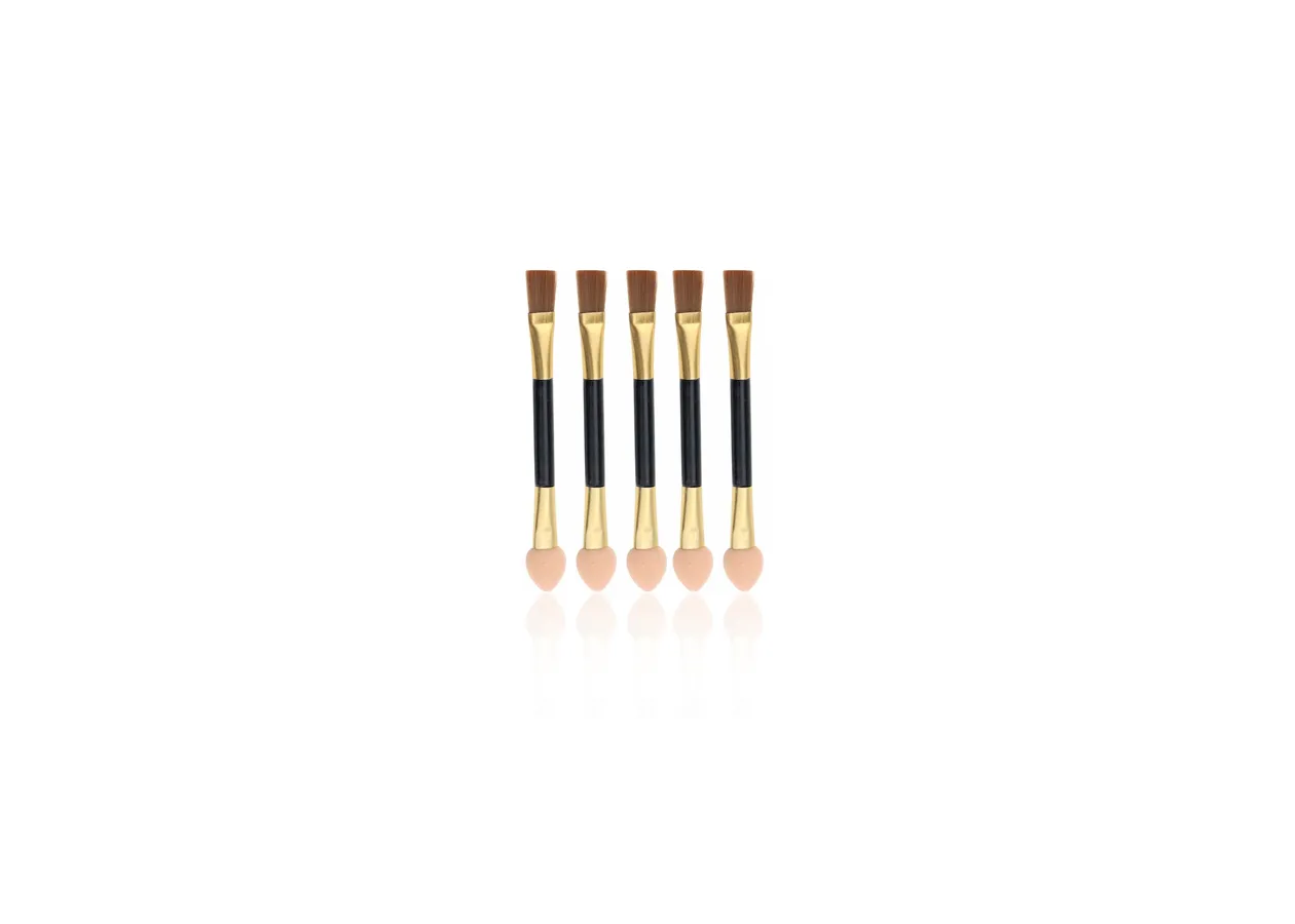 Applicator for applying eyeshadows double-sided with a brush Luxury - AP-04 (5 pcs)