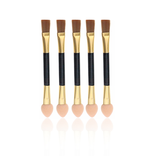 Applicator for applying eyeshadows double-sided with a brush Luxury - AP-04 (5 pcs)