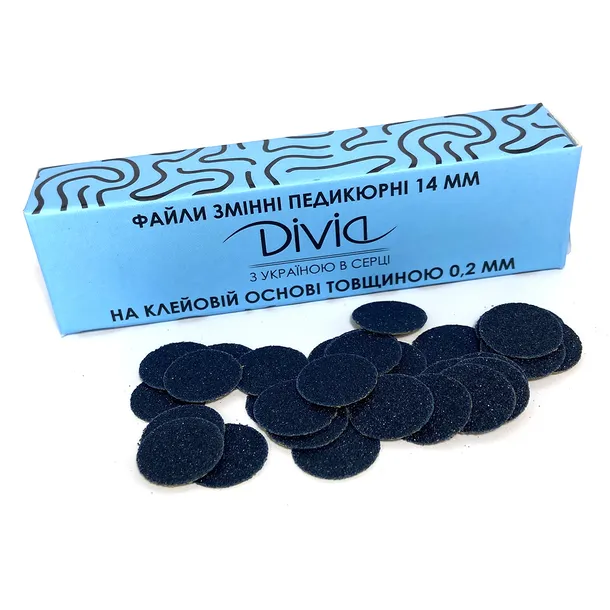 Набір змінних файлів Divia 180 грит до педикюрного диску S (100 шт)