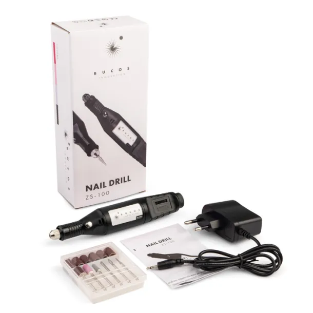 Фрезер-ручка для манікюру Bucos ZS100 Black - Фото 2