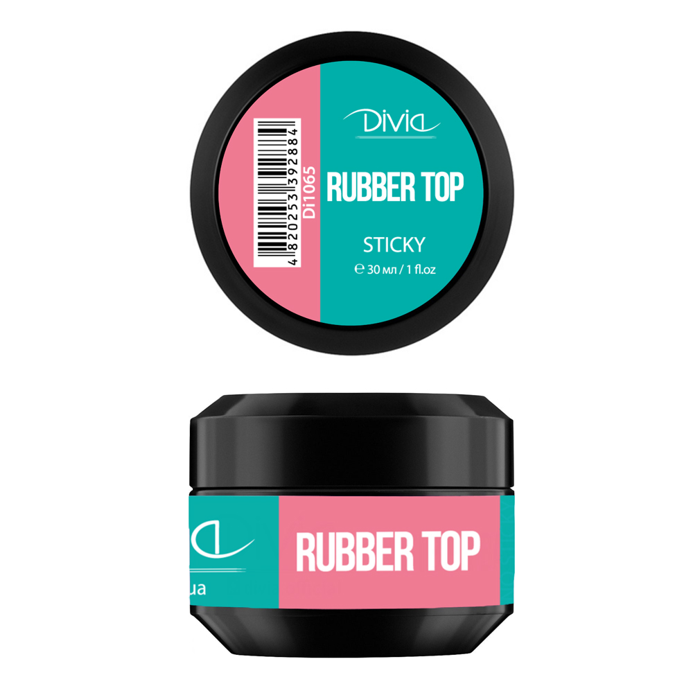 Топ каучуковий для нігтів з липким шаром Divia 