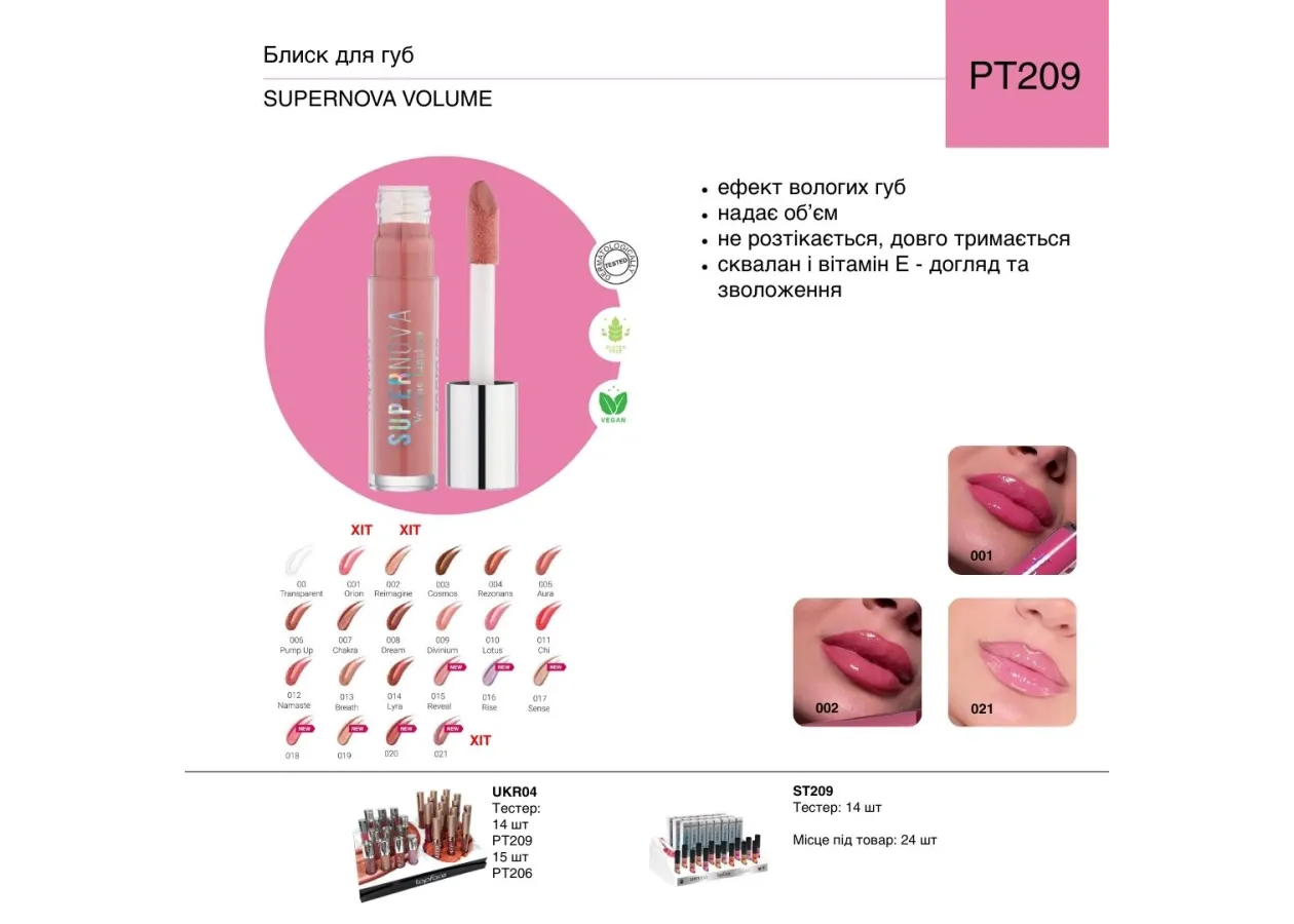 Блиск для губ TopFace 