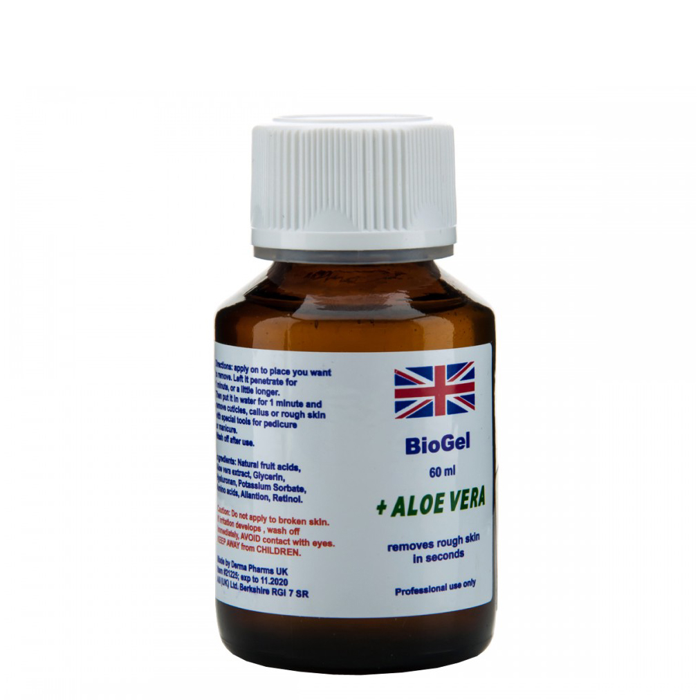 Ремувер-кислота для педикюру BioGel + aloe vera (60 мл)