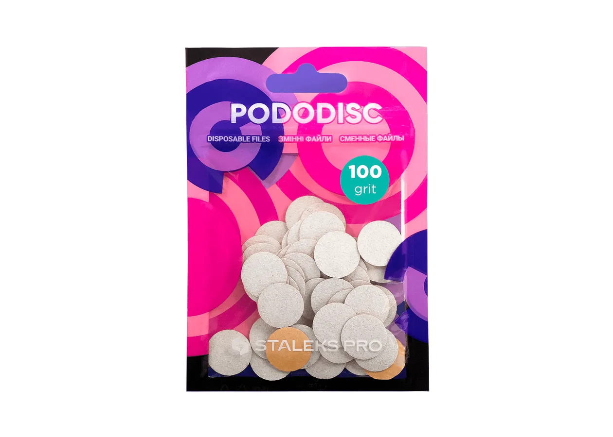 Змінні файли білі PodoDisc Сталекс - PDF-15-100w S [15 мм, 100 грит; 50 шт]