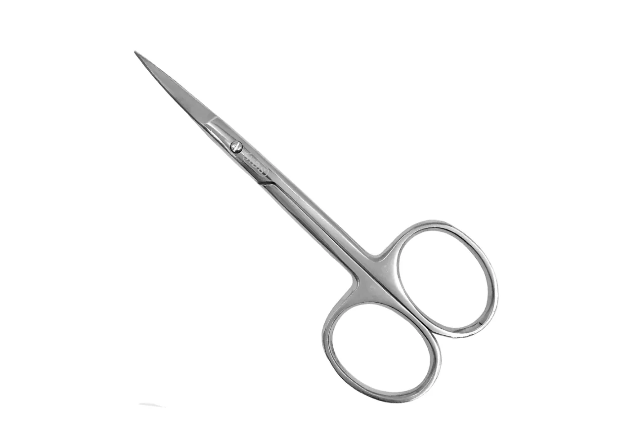 Manicure curved scissors for cuticle KDS - 01-4027 [silver]
