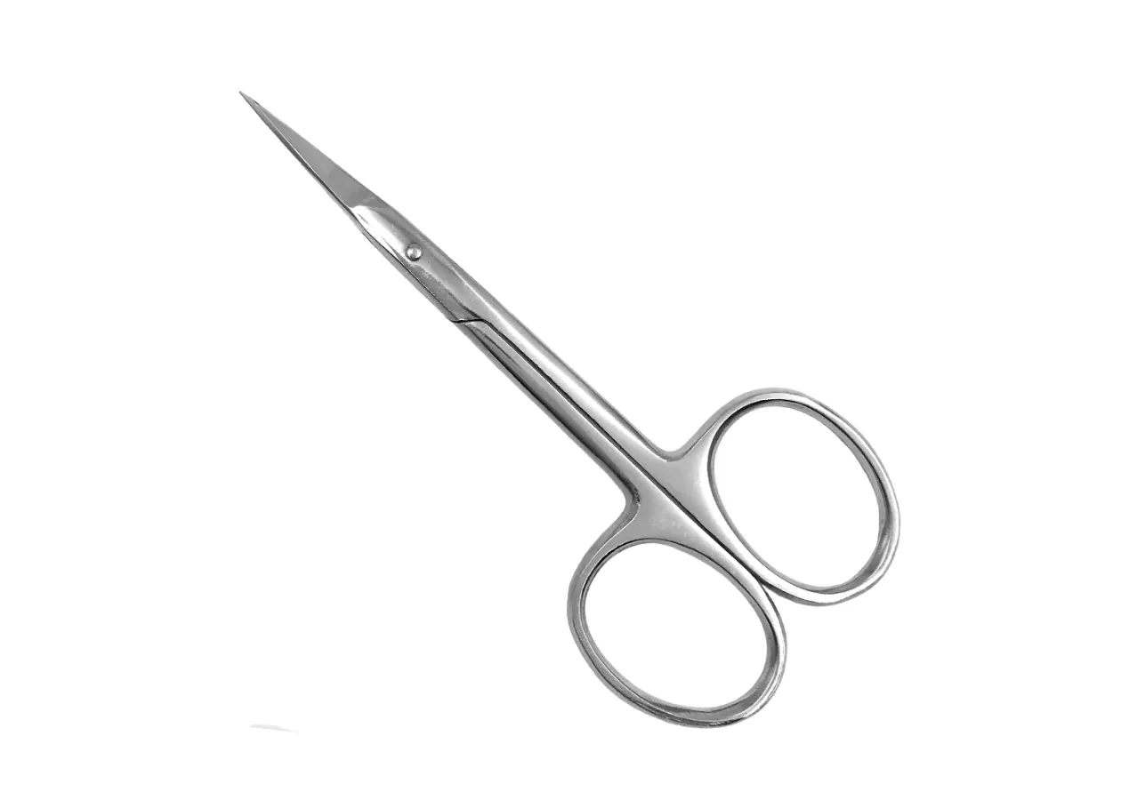 Manicure curved scissors for cuticle KDS - 01-4028 [silver]