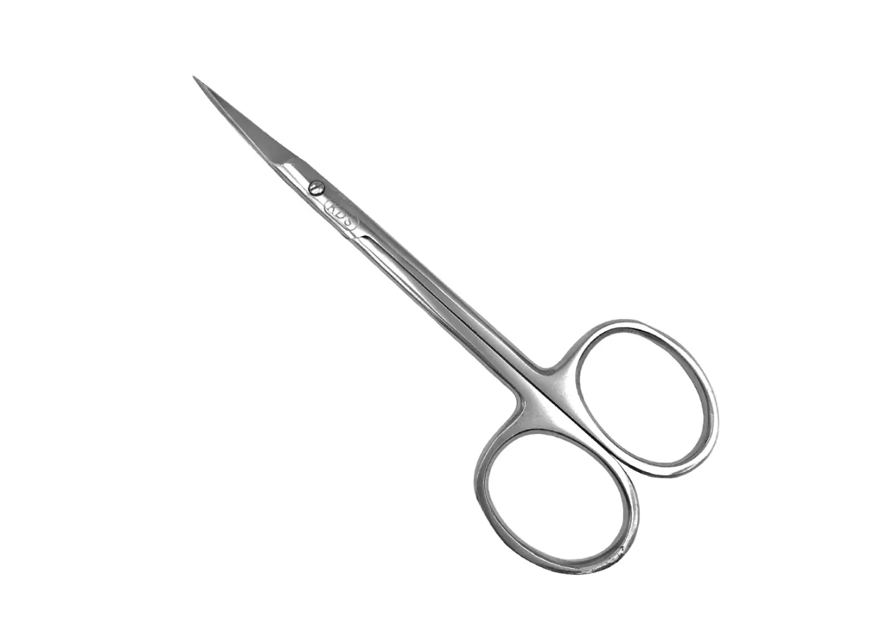 Manicure curved scissors for cuticle KDS - 01-4029 [silver]
