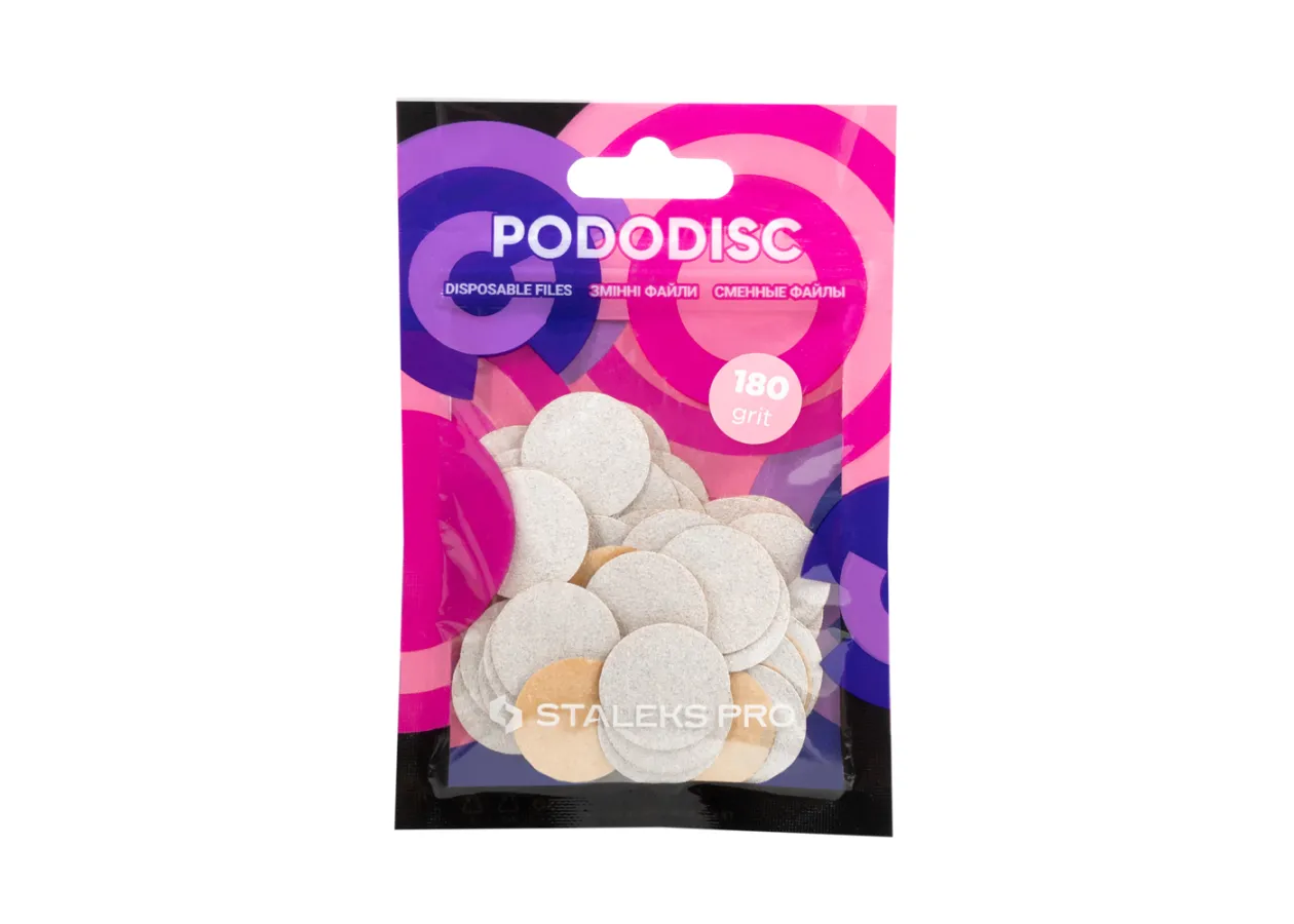 Replaceable white files for a pedicure disc 20 mm Staleks - PDF-20-180w (180 grit, 50 pcs)