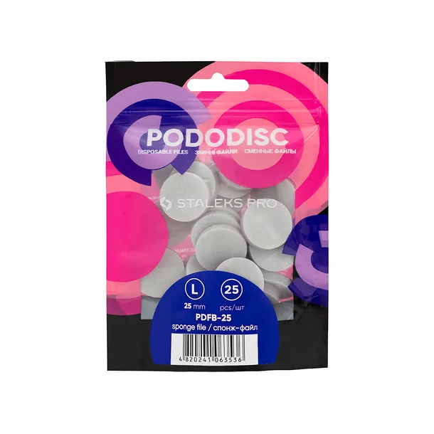 Sponge file polisher for pedicure disk 25 mm Staleks - PDFB-25 (25 pcs)