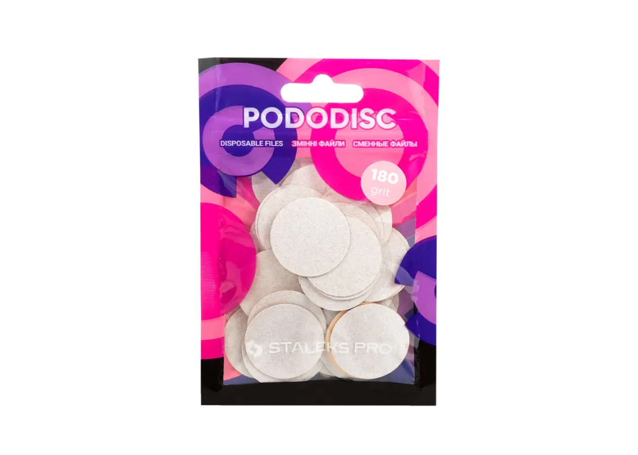 Replaceable white files for a pedicure disc 25 mm Staleks - PDF-25-180w (180 grit, 50 pcs)
