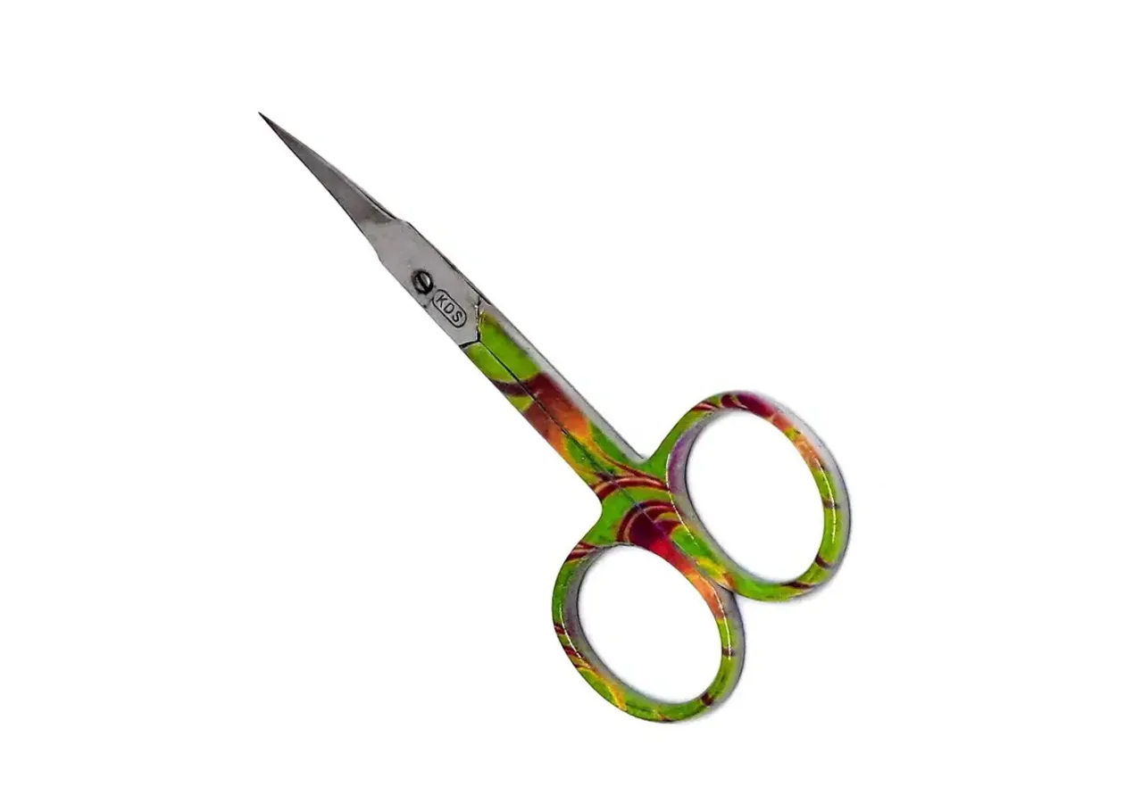 Manicure curved scissors for cuticle KDS - 01-3025 [colored]