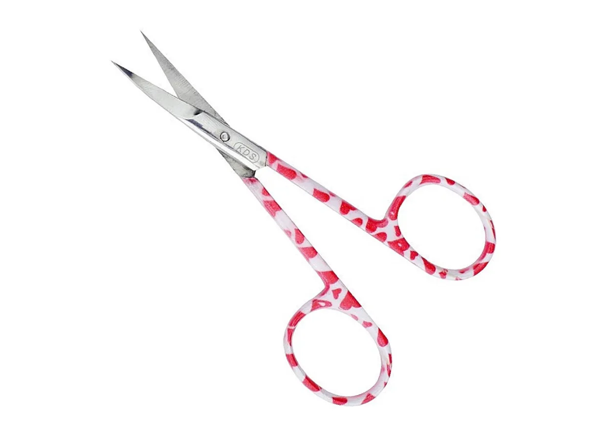 Manicure curved scissors for cuticle KDS - 01-3027 [colored]