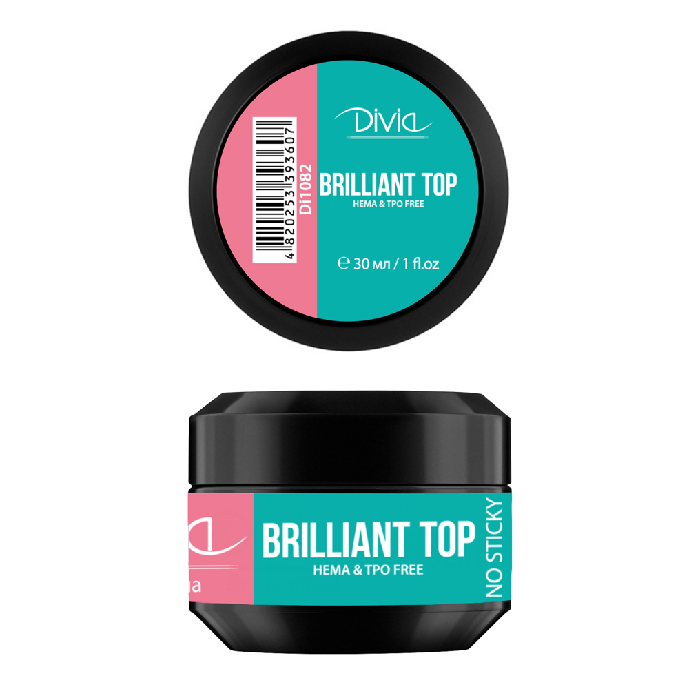 Топ для нігтів без липкого шару Divia 