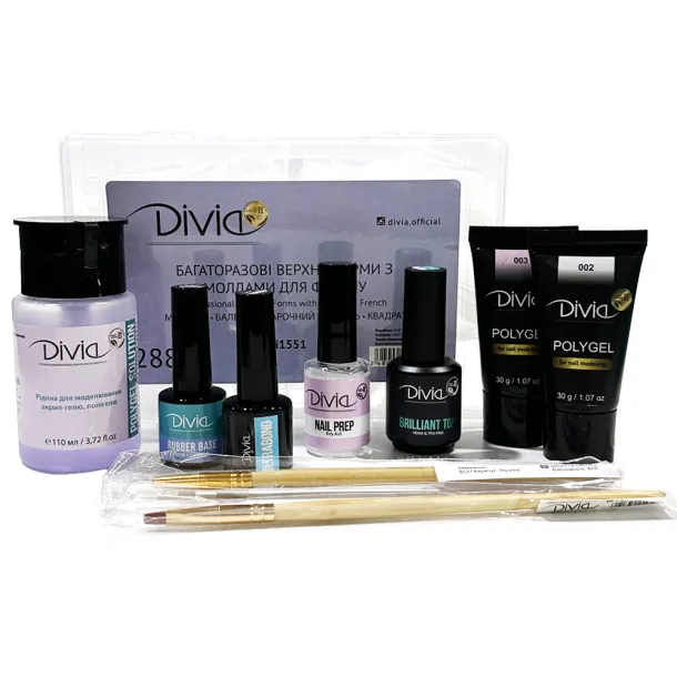 Стартовий набір для роботи з полігелями Divia Di2099 (10 одиниць)